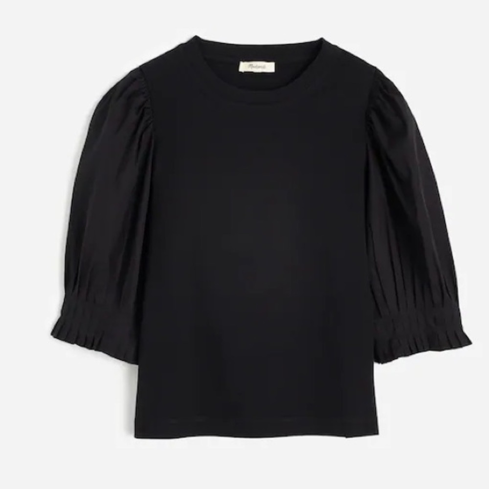 Madewell Puff-Sleeve Knit Top Xs Nwt